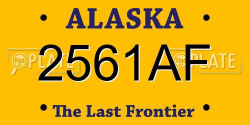 2561AF Alaska License Plate