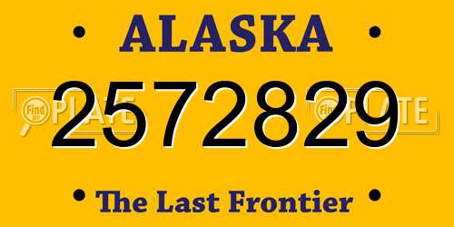2572829 Alaska License Plate