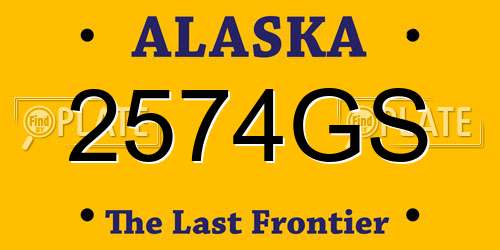 2574GS Alaska License Plate