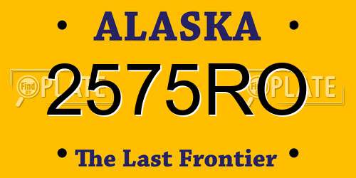 2575RO Alaska License Plate