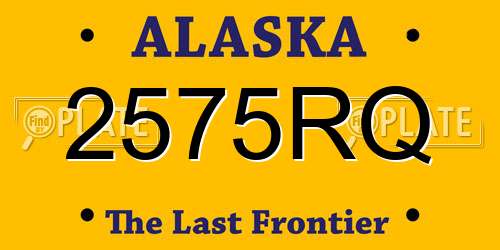 2575RQ Alaska License Plate