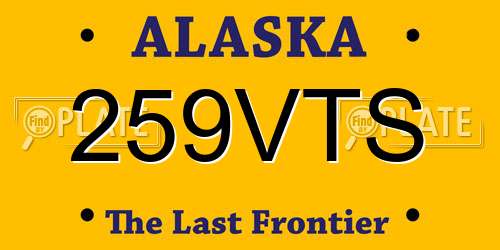 259VTS Alaska License Plate