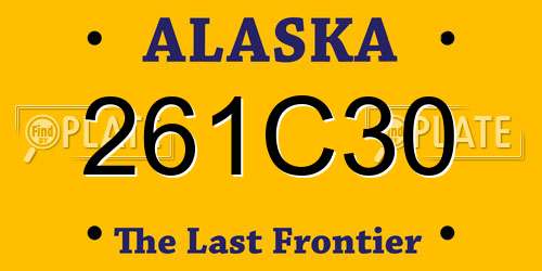 261C30 Alaska License Plate
