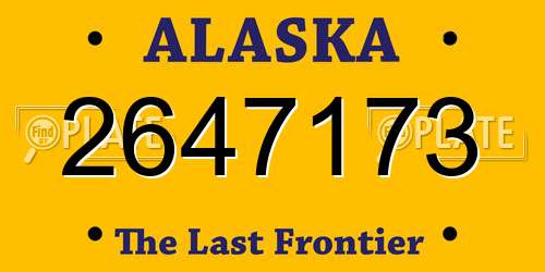 2647173 Alaska License Plate