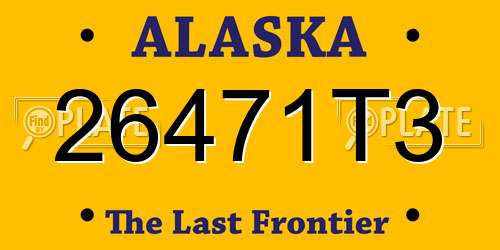 26471T3 Alaska License Plate
