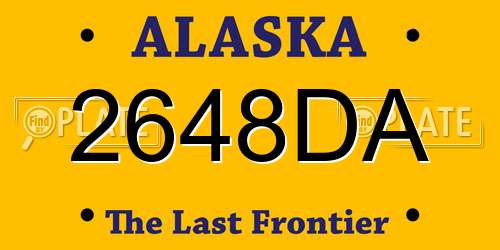 2648DA Alaska License Plate