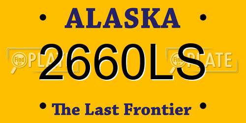 2660LS Alaska License Plate