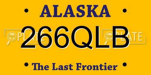 266QLB Alaska License Plate