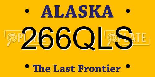266QLS Alaska License Plate