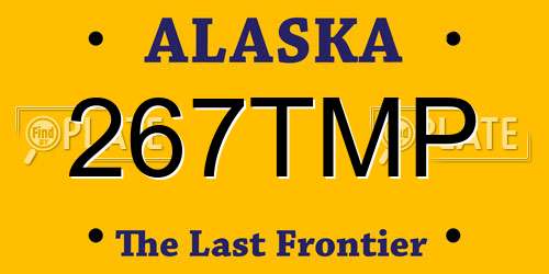 267TMP Alaska License Plate