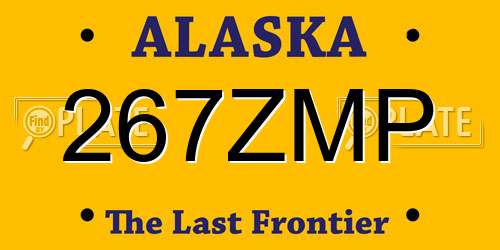 267ZMP Alaska License Plate