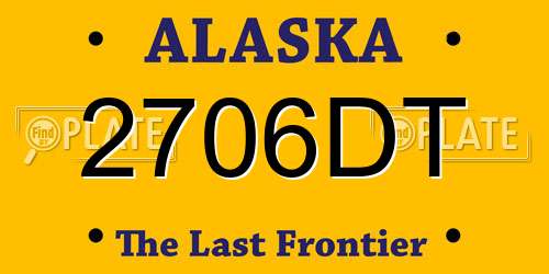 2706DT Alaska License Plate