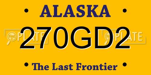 270GD2 Alaska License Plate