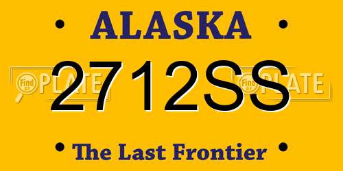 2712SS Alaska License Plate