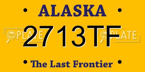 2713TF Alaska License Plate