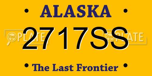 2717SS Alaska License Plate
