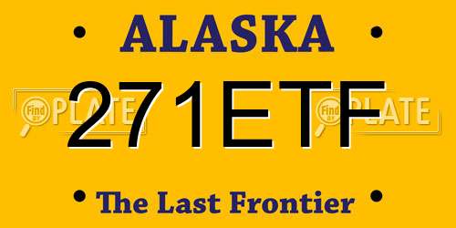 271ETF Alaska License Plate