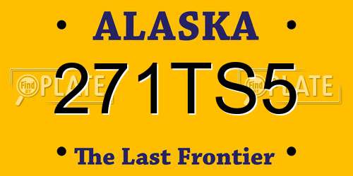 271TS5 Alaska License Plate