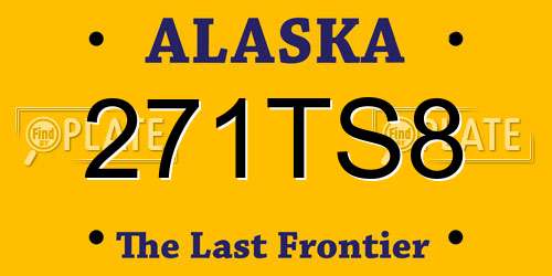 271TS8 Alaska License Plate