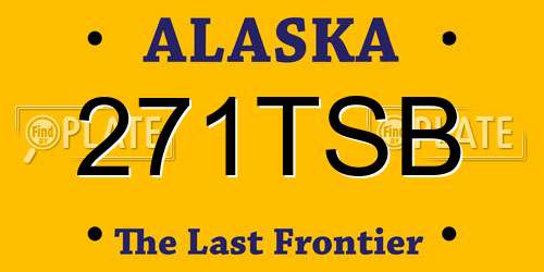 271TSB Alaska License Plate