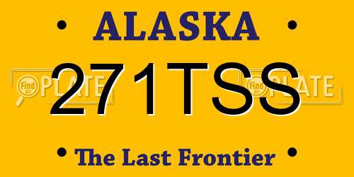 271TSS Alaska License Plate