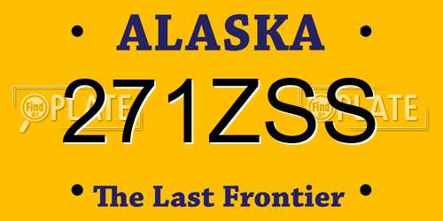 271ZSS Alaska License Plate