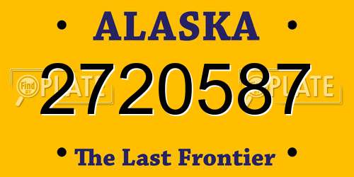 2720587 Alaska License Plate