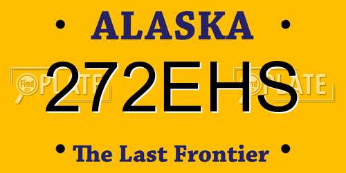 272EHS Alaska License Plate