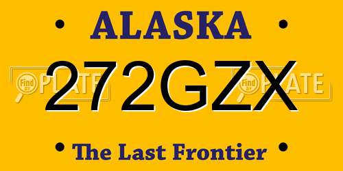 272GZX Alaska License Plate