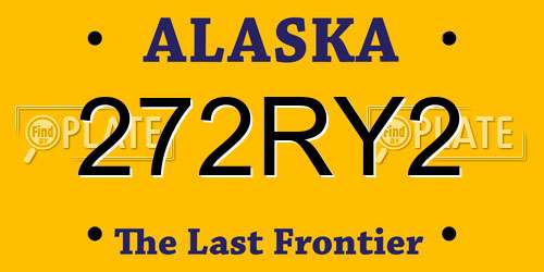 272RY2 Alaska License Plate