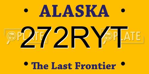 272RYT Alaska License Plate