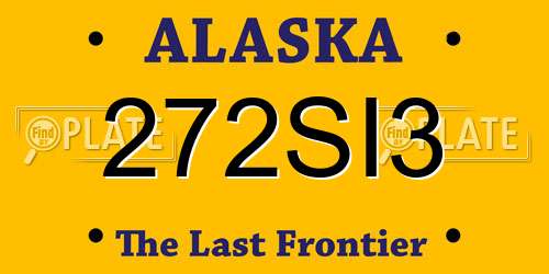 272SI3 Alaska License Plate