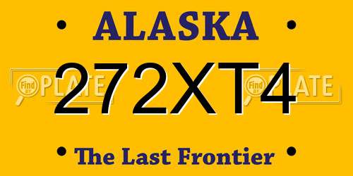 272XT4 Alaska License Plate