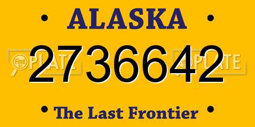 2736642 Alaska License Plate
