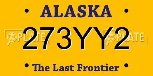 273YY2 Alaska License Plate