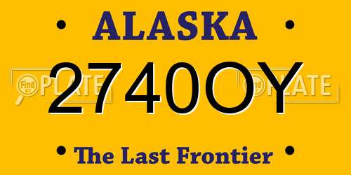 2740OY Alaska License Plate
