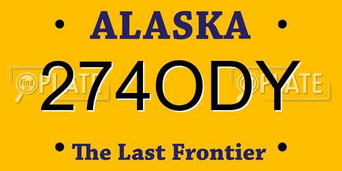 274ODY Alaska License Plate