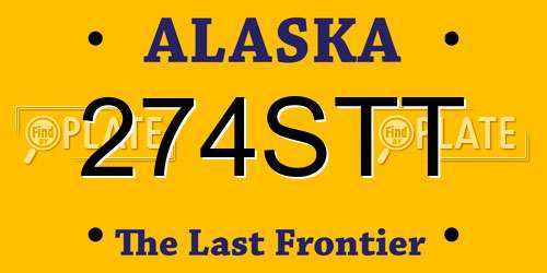 274STT Alaska License Plate