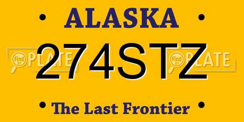 274STZ Alaska License Plate