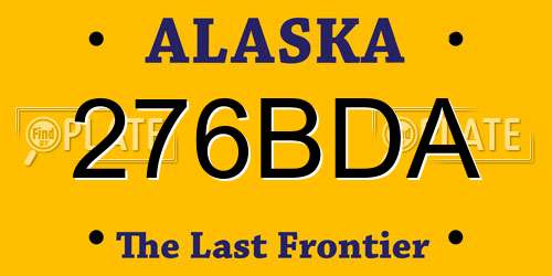 276BDA Alaska License Plate