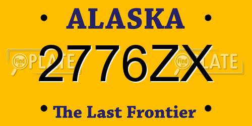 2776ZX Alaska License Plate