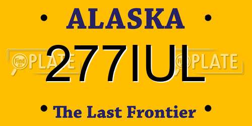 277IUL Alaska License Plate
