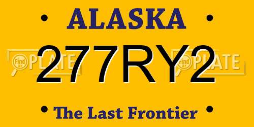 277RY2 Alaska License Plate