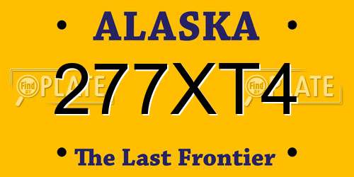 277XT4 Alaska License Plate