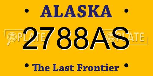 2788AS Alaska License Plate
