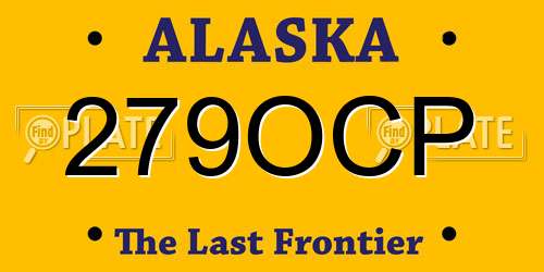 279OCP Alaska License Plate