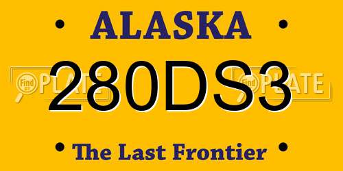 280DS3 Alaska License Plate