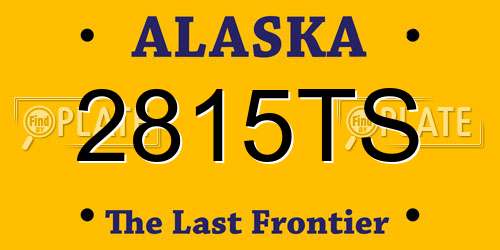 2815TS Alaska License Plate