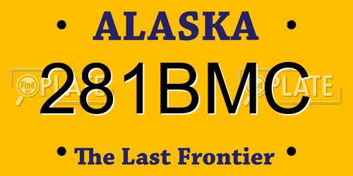 281BMC Alaska License Plate