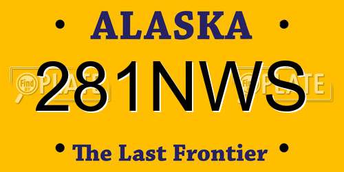281NWS Alaska License Plate